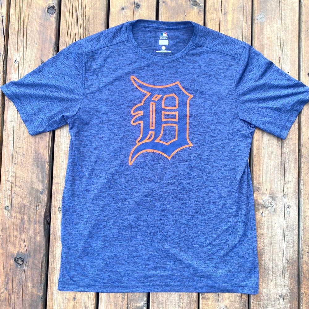Detroit Tigers MLB Baseball Polyester Shirt TX3 Cool Genuine Merchandise Logo L